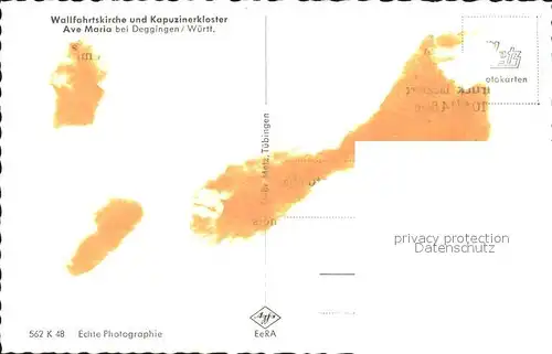 Deggingen Wallfahrtskirche und Kapuzinerkloster Ave Maria Kat. Deggingen