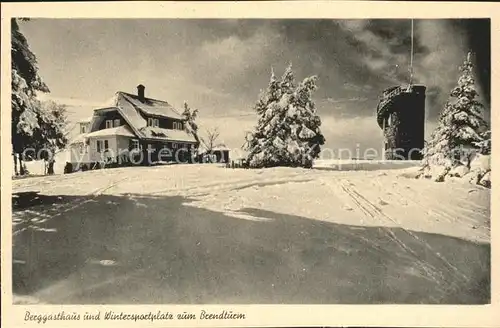 Furtwangen Berggasthaus und Wintersportplatz zum Brendturm Kat. Furtwangen im Schwarzwald