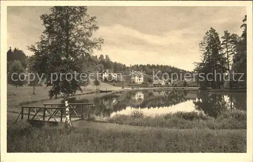 Koenigsfeld Schwarzwald Saegeweiher Luftkurort Kupfertiefdruck Kat. Koenigsfeld im Schwarzwald