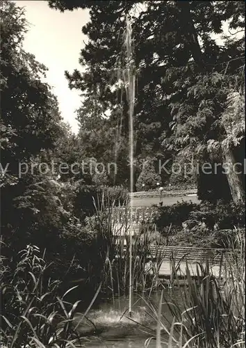 Biberach Riss Stadtgarten Teich Fontaene Kat. Biberach an der Riss