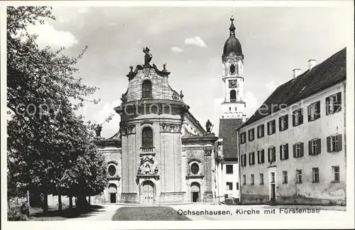 Ochsenhausen Kirche mit Fuerstenbau Kat. Ochsenhausen