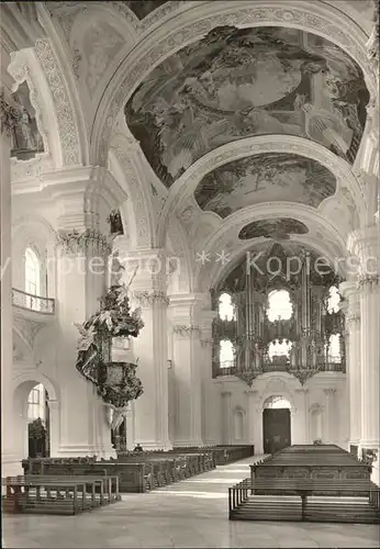 Weingarten Wuerttemberg Benediktinerabtei Basilika Kanzel Gabler Orgel Fresken Kloster / Weingarten /Ravensburg LKR
