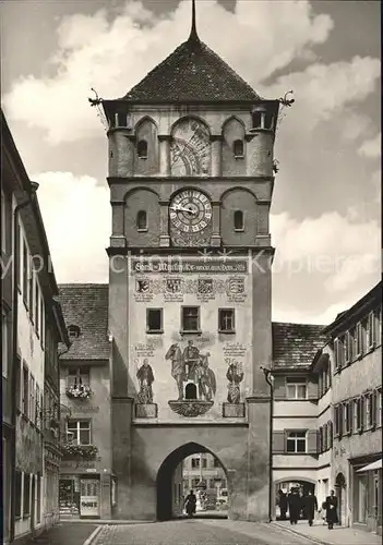 Wangen Allgaeu St Martinstor Fassadenmalerei Kat. Wangen im Allgaeu