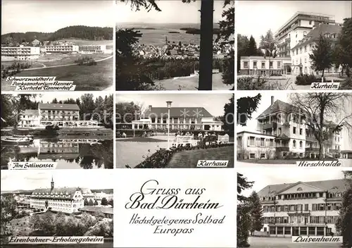 Bad Duerrheim Kurhotel Kurheim Salinensee Kurhaus Park Erholungsheim Hoechstgelegenes Solbad Europas Bromsilber Kat. Bad Duerrheim