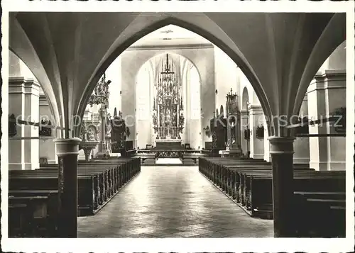 Moosburg Isar Inneres der Pfarrkirche Kat. Moosburg a.d.Isar