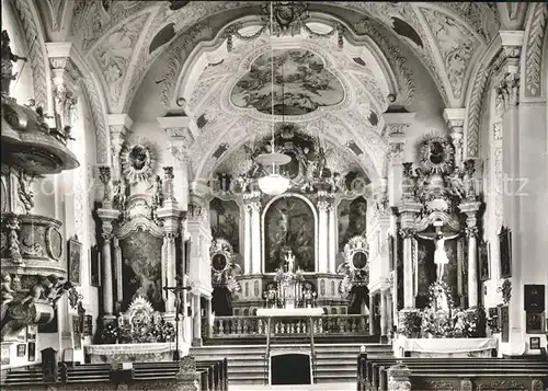 Erding Wallfahrtskirche Heilig Blut Altar Kanzel Fresken Kat. Erding