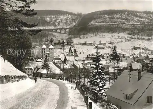 Wiesensteig Ortsansicht mit Kirche im Winter Luftkurort Schwaebische Alb Kat. Wiesensteig