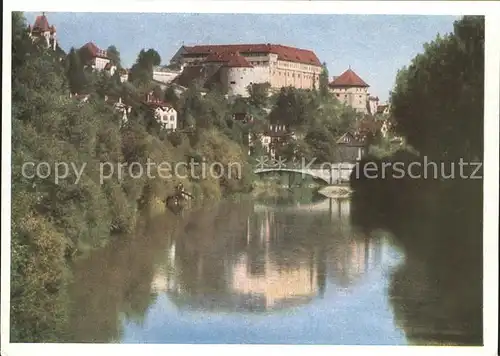Tuebingen Blick auf das Schloss Neckar Bruecke Universitaetsstadt Kat. Tuebingen