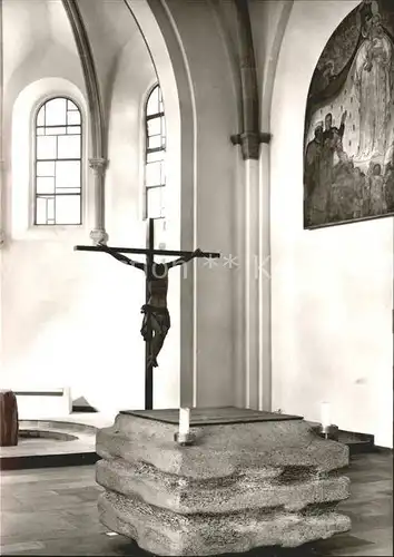 Buehl Tuebingen Pfarrkirche St Pancratius Kreuz Gebrueder Taubenschmid 17. Jhdt. Altar Franz Bucher 20. Jhdt. Kat. Tuebingen