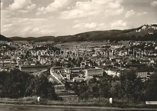 Ebingen Stadtbild mit Schlossberg und Aussichtsturm Schwaebische Alb Kat. Albstadt