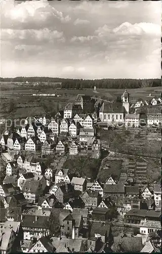 Altensteig Schwarzwald Blick ueber die Stadt Luftkurort Schwarzwald / Altensteig /Calw LKR