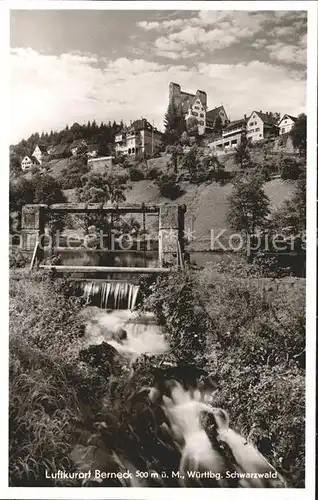 Berneck Altensteig Blick zur Burg Wehr Luftkurort Schwarzwald Kat. Altensteig