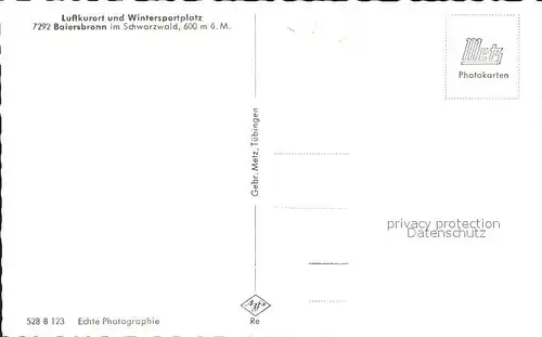 Baiersbronn Schwarzwald Teilansicht Luftkurort Wintersportplatz Kat. Baiersbronn