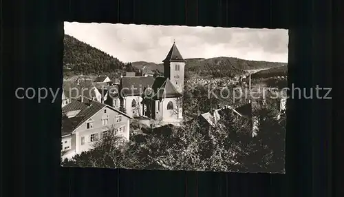 Oberndorf Neckar Ortsansicht mit Kirche Kat. Oberndorf am Neckar