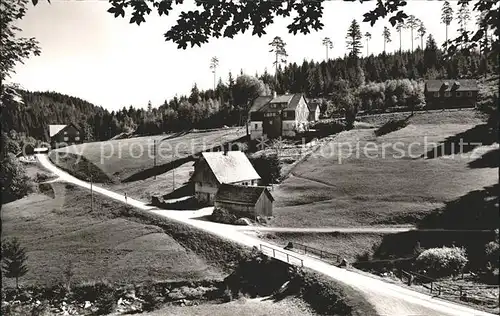 Hinterlangenbach Baiersbronn Gasthaus Pension zum Auerhahn Forsthaus im Murgtal Kat. Baiersbronn