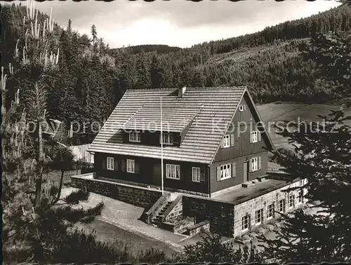 Hinterlangenbach Baiersbronn Waldarbeiterschule im Murgtal Kat. Baiersbronn