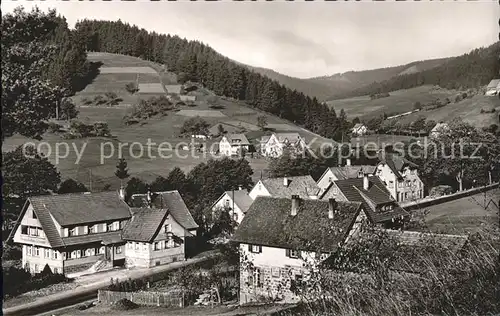 Obertal Baiersbronn Teilansicht mit Gasthaus Pension zum Schwanen Schwarzwald Kat. Baiersbronn