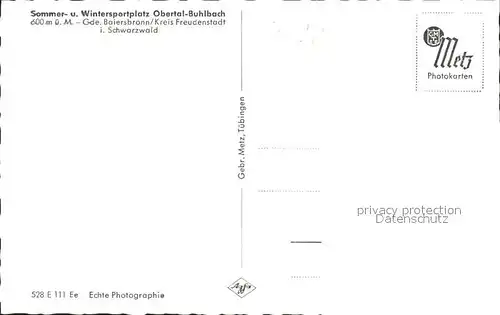 Buhlbach Obertal Panorama Sommer und Wintersportplatz Schwarzwald / Baiersbronn /Freudenstadt LKR
