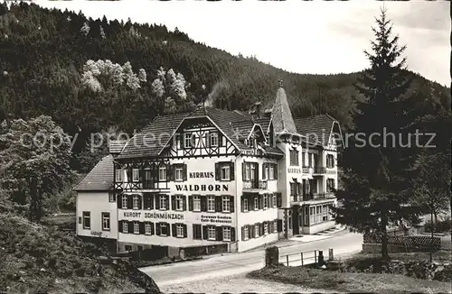 Schoenmuenzach Kurhaus Waldhorn Kneipp und Luftkurort im Murgtal Schwarzwald Kat. Baiersbronn