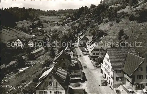 Schoenmuenzach Ortsstrasse Kneipp und Luftkurort Murgtal Schwarzwald Kat. Baiersbronn