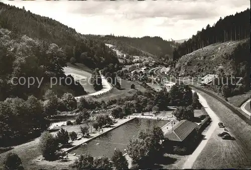 Schoenmuenzach Schwimmbad Kneipp und Luftkurort Murgtal Schwarzwald Kat. Baiersbronn