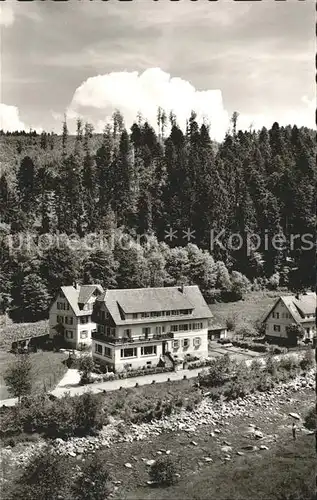 Schoenmuenzach Hotel Pension Klumpp Kneipp und Luftkurort Murgtal Schwarzwald Kat. Baiersbronn