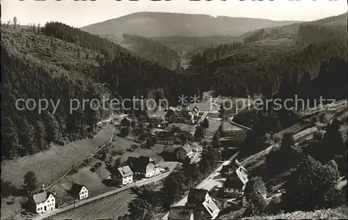 Schoenmuenzach Blick ins Tal Kneipp und Luftkurort Murgtal Schwarzwald Kat. Baiersbronn