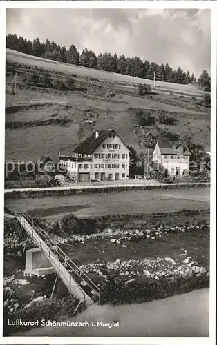 Schoenmuenzach Gasthof Pension zum Ochsen Kneipp und Luftkurort Murgtal Schwarzwald Kat. Baiersbronn