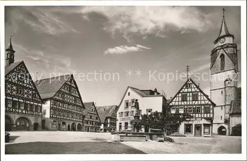 Dornstetten Wuerttemberg Marktplatz Brunnen Fachwerk Luftkurort Kat. Dornstetten