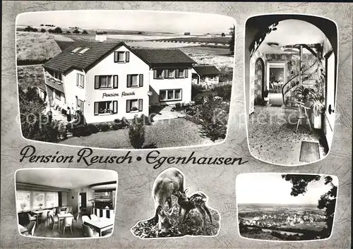 Egenhausen Wuerttemberg Pension Reusch Wendeltreppe Reh Kitz Erholungsort Schwarzwald Bromsilber Kat. Egenhausen