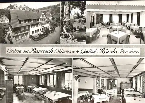 Berneck Altensteig Gasthof Pension Roessle Restaurant Luftkurort Schwarzwald Bromsilber Kat. Altensteig