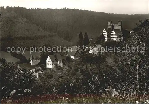 Altensteig Schwarzwald Blick zur Burg Gasthaus Pension Waldhorn Luftkurort Schwarzwald / Altensteig /Calw LKR