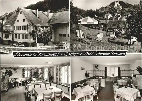 Berneck Altensteig Gasthaus Cafe Pension Traube Restaurant Liegewiese Luftkurort Schwarzwald Bromsilber Kat. Altensteig