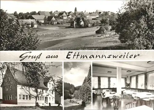 Ettmannsweiler Gesamtansicht Gasthof Pension Birkhof Luftkurort Schwarzwald Bromsilber Kat. Simmersfeld