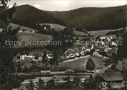 Schoenmuenzach Teilansicht Luftkurort Murgtal Schwarzwald Pension Haus Schoenblick Kat. Baiersbronn