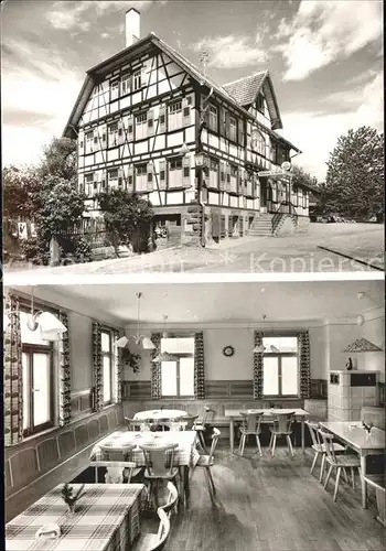 Liebelsberg Gasthof zum Hirsch Gastraum Schwarzwald Fachwerkhaus Kat. Neubulach