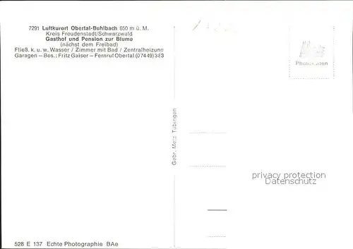 Buhlbach Obertal Gasthof Pension zur Blume Bach Schwarzwald Winterimpressionen / Baiersbronn /Freudenstadt LKR