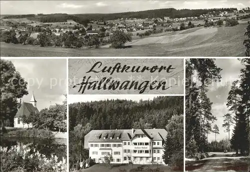 Hallwangen Panorama Hoehenluftkurort Schwarzwald Kurhaus Waldeck Kapelle Waldpartie Kat. Dornstetten
