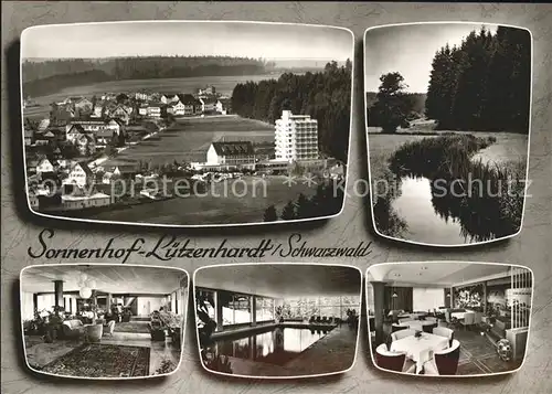 Luetzenhardt Hotel Sonnenhof Restaurant Hallenbad Bachlauf Hoehenluftkurort Schwarzwald Bromsilber Kat. Waldachtal