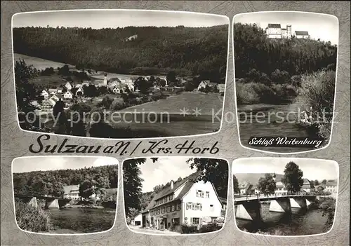 Sulzau Gesamtansicht Schloss Weitenburg Gasthof zum Loewen Bruecke Bromsilber Kat. Starzach