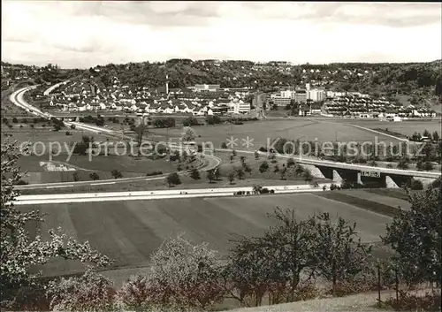 Leonberg Wuerttemberg Panorama Stadtteil Ramtel Bruecke Kat. Leonberg