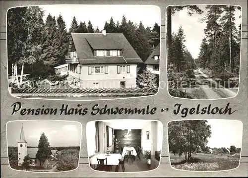 Igelsloch Pension Haus Schwemmle Kirche Waldweg Schwarzwald Bromsilber Kat. Oberreichenbach