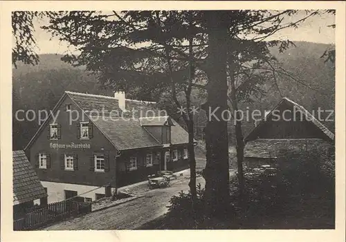 Hinterlangenbach Baiersbronn Gasthaus zum Auerhahn Luftkurort Schwarzwald Kat. Baiersbronn