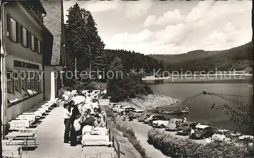 Forbach Baden Gasthaus zur Schwarzenbachtalsperre Terrasse Kat. Forbach