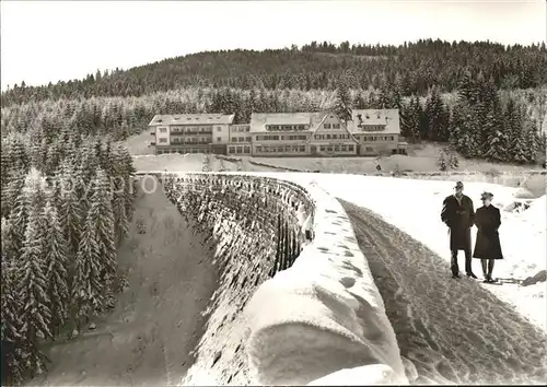 Forbach Baden Schwarzenbacht Talsperre Staumauer im Schnee Kat. Forbach