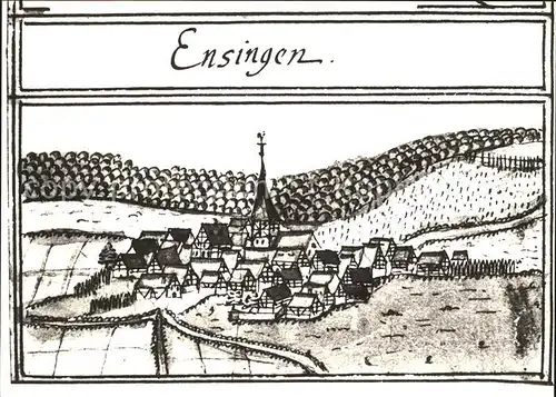Ensingen Abbildung aus Kieserschen Forstlagerbuch um 1680 Zeichnung Kat. Vaihingen an der Enz