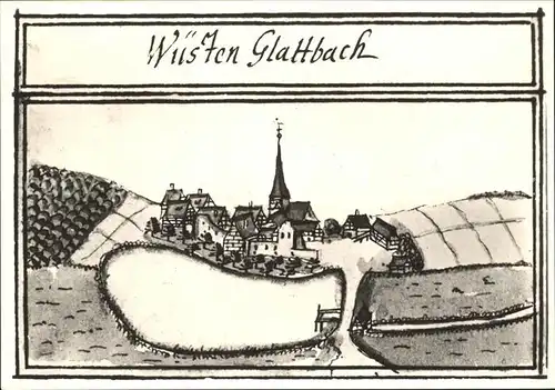 Kleinglattbach Abbildung aus Kieserschen Forstlagerbuch um 1680 Zeichnung Kat. Vaihingen an der Enz