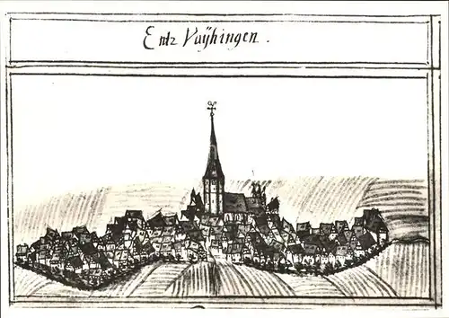 Vaihingen Enz Enzweiningen Abbildung aus Kieserschen Forstlagerbuch um 1680 Zeichnung Kat. Vaihingen an der Enz