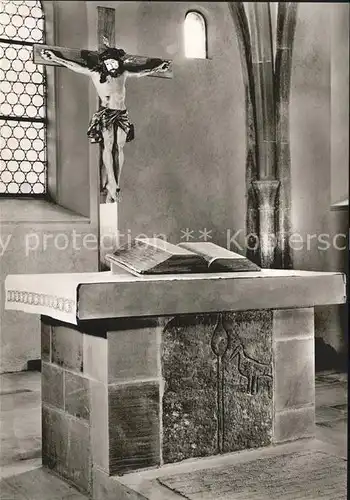 Murrhardt Walterichskirche neuer Altar Reliefplatte Kat. Murrhardt