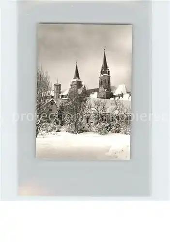 oehringen Hohenlohe Kirchenpartie im Winter / oehringen /Hohenlohekreis LKR